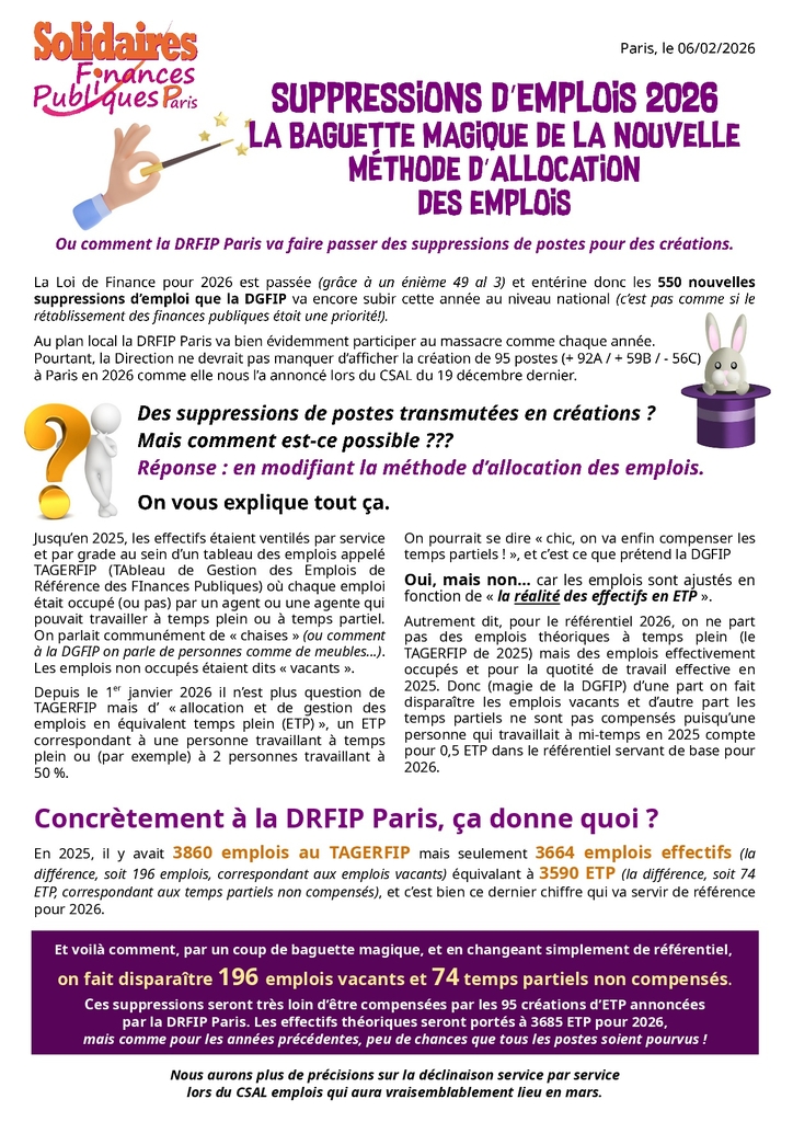 tract emploi plf 2026