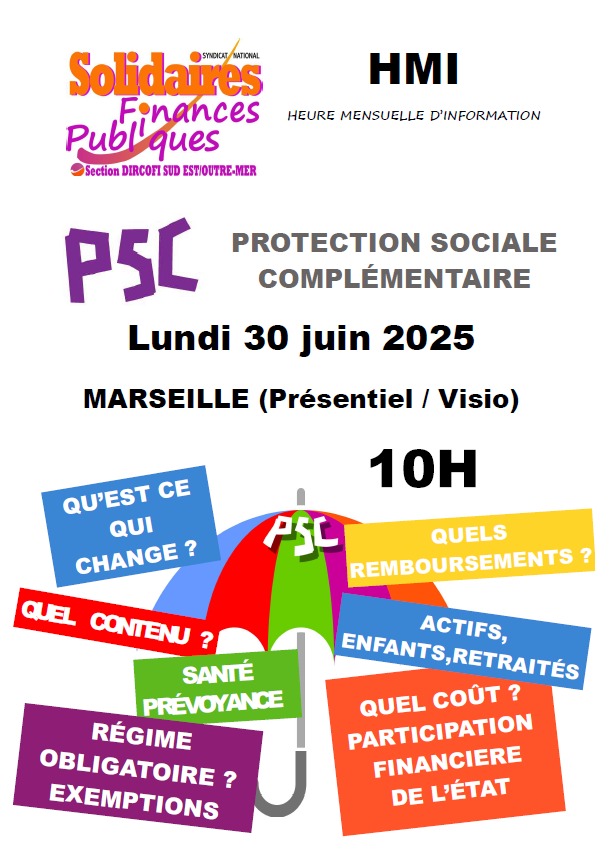 HMI SPECIALE PSC MARSEILLE LUNDI 30 JUIN DE 10H A 11H