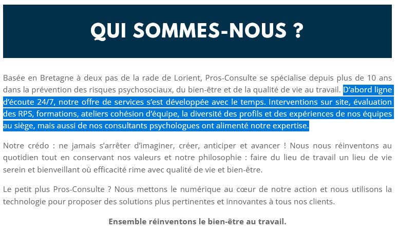 Cellule découte intervention