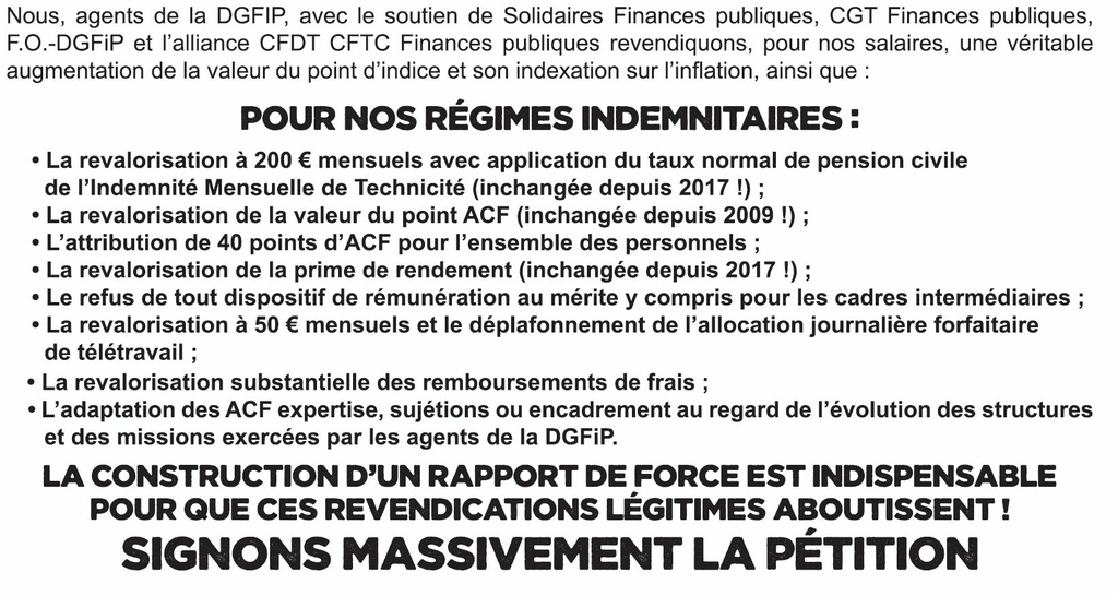Pétition intersyndicale 1